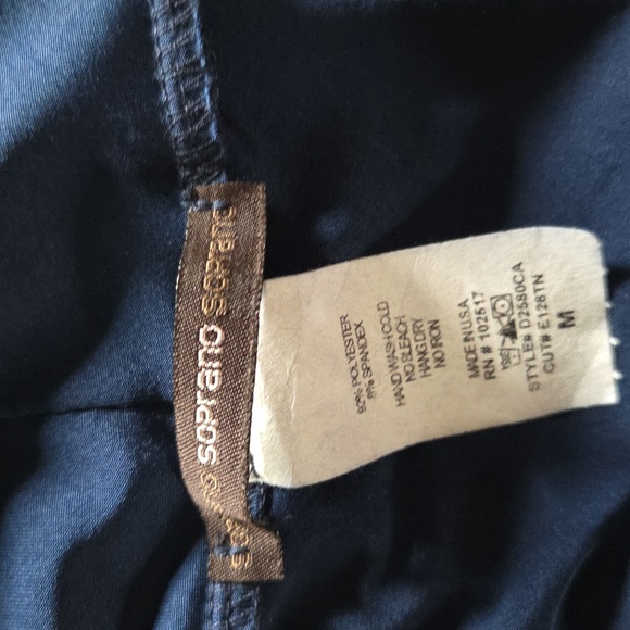 Blue V-Neck Sleeveless Dress - Picture 4 of 4